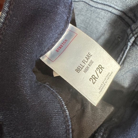 Women's Blue Flared Jeans - Picture 3 of 4